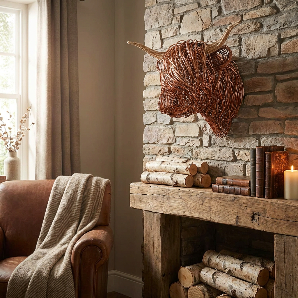 Wall-Mounted Cow Sculpture lifestyle
