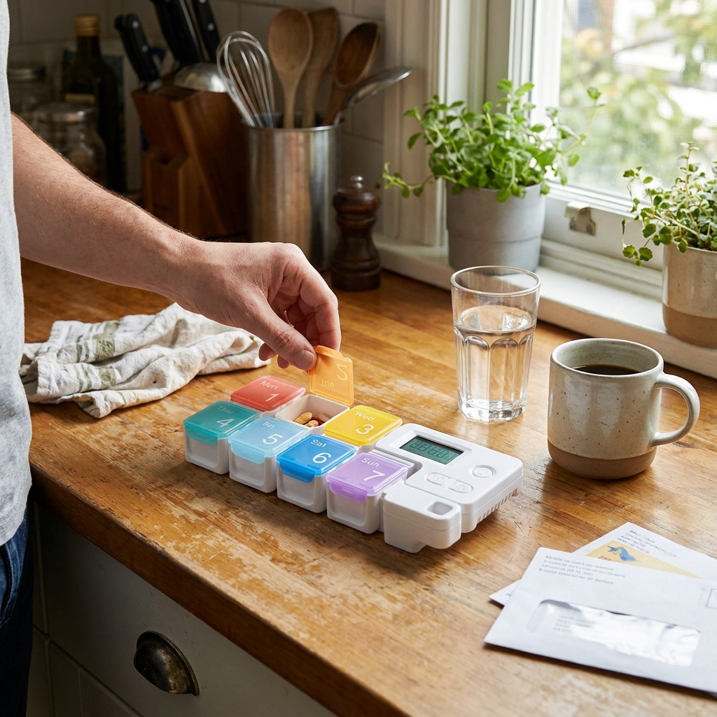 Smart Electronic Weekly Pill Organizer lifestyle