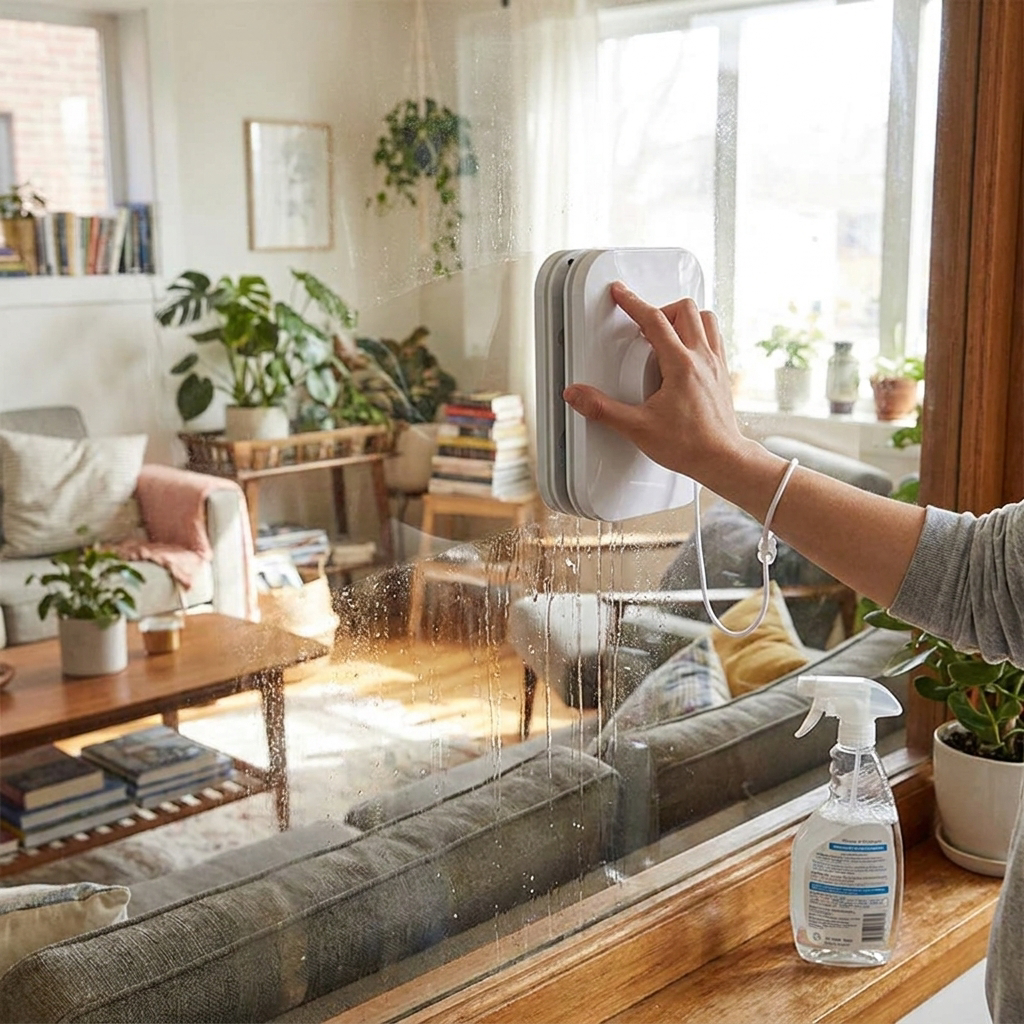 Automatic Double-sided Magnetic Window Cleaner lifestyle