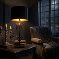 Handcrafted Gothic Skeleton Table Lamp lifestyle
